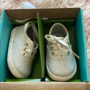 Kate Spade x Keds Glitter Sneaker- Cream